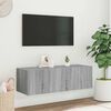 vidaXL N&aacute;stěnn&aacute; TV skř&iacute;ňka s LED osvětlen&iacute;m &scaron;ed&aacute; sonoma 100x35x31 cm