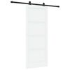 vidaXL Posuvn&eacute; dveře B&iacute;l&aacute; a čern&aacute; 83 x 202 cm Masivn&iacute; borovicov&eacute; dřevo