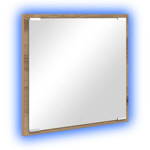 vidaXL LED koupelnov&eacute; zrcadlo Artisanov&yacute; dub 40 x 37 x 8.5 cm