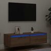 vidaXL TV skř&iacute;ňka s LED osvětlen&iacute;m dub artisan 100X35,5x25 cm