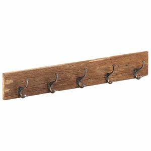 vidaXL Vě&scaron;&aacute;k do předs&iacute;ně s 5 h&aacute;čky 100 x 2,5 x 15 cm recyklovan&yacute; masiv