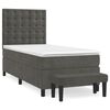 vidaXL Box spring postel s matrac&iacute; tmavě &scaron;ed&aacute; 80 x 200 cm samet