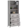 vidaXL Skř&iacute;ň highboard &scaron;ed&aacute; sonoma 69,5 x 34 x 180 cm kompozitn&iacute; dřevo