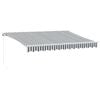 vidaXL Ručně zatahovac&iacute; mark&yacute;za s LED antracitov&aacute; a b&iacute;l&aacute; 350 x 250 cm