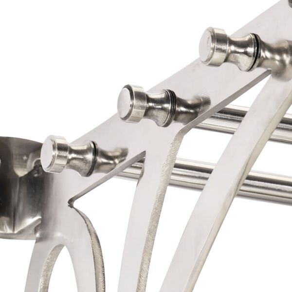 vidaXL Stojan na zavazadlo s vě&scaron;&aacute;ky a zrcadlem n&aacute;stěnn&yacute; hlin&iacute;k