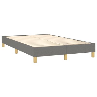 vidaXL Box spring postel s matrací tmavě šedá 120x200 cm textil