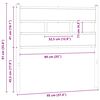 vidaXL Čelo postele dub sonoma 90 cm železo a kompozitn&iacute; dřevo