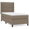 vidaXL Box spring postel s matrac&iacute; taupe 100 x 200 cm textil