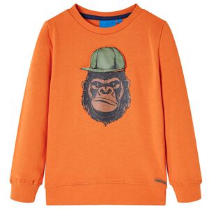 Dětsk&aacute; mikina tmavě oranžov&aacute; 92