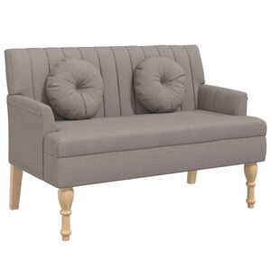 vidaXL Lavice s pol&scaron;t&aacute;ři taupe 113 x 64,5 x 75,5 cm textil