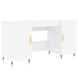 vidaXL Psac&iacute; stůl b&iacute;l&yacute; 140 x 50 x 75 cm kompozitn&iacute; dřevo