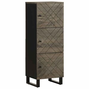 vidaXL Skř&iacute;ň highboard čern&aacute; 40x33x110 cm masivn&iacute; mangovn&iacute;kov&eacute; dřevo