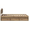 vidaXL R&aacute;m postele Uměleck&yacute; dub 135 x 190 cm Masivn&iacute; borov&eacute; dřevo