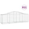 vidaXL Klenut&eacute; gabionov&eacute; ko&scaron;e 11 ks 200x50x60/80 cm pozinkovan&eacute; železo