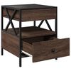 vidaXL Noční stolek s Infinity LED hnědý dub 40 x 40 x 51 cm