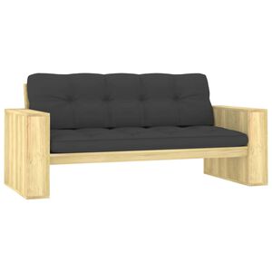 vidaXL Zahradn&iacute; lavice antracitov&eacute; podu&scaron;ky 179cm impregnovan&aacute; borovice
