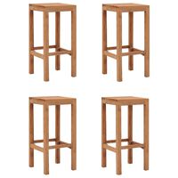 vidaXL Barové stoličky 4 ks masivní teakové dřevo