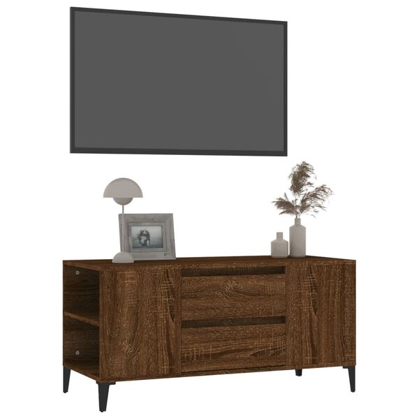 vidaXL TV skř&iacute;ňka hněd&yacute; dub 102x44,5x50 cm kompozitn&iacute; dřevo