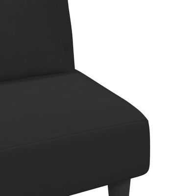 vidaXL 2dílná sedací souprava s polštáři černá samet