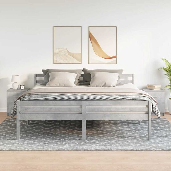 vidaXL Nočn&iacute; stolky 2 ks se 2 z&aacute;suvkami betonově &scaron;ed&eacute; 40 x 36 x 50 cm