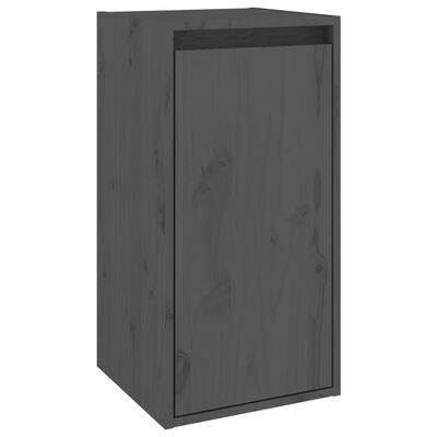 vidaXL Nástěnné skříňky 2 ks šedé 30 x 30 x 60 cm masivní borové dřevo