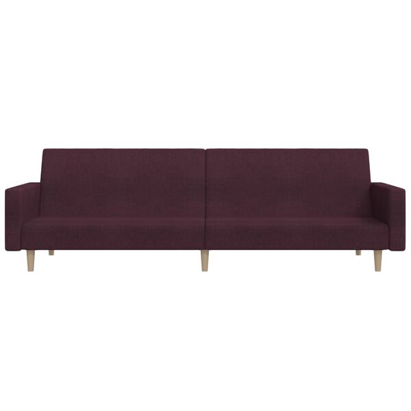 vidaXL 2m&iacute;stn&aacute; rozkl&aacute;dac&iacute; pohovka fialov&aacute; textil