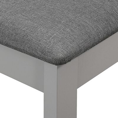 vidaXL Jídelní židle s poduškami 6 ks šedé masivní dřevo