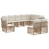 vidaXL Venkovn&iacute; pohovkov&aacute; souprava 7 pcs Př&iacute;rodn&iacute; Polyester