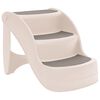 vidaXL Skl&aacute;dac&iacute; 3stupňov&eacute; schůdky pro psy kr&eacute;mov&eacute; 50x38x38 cm plast