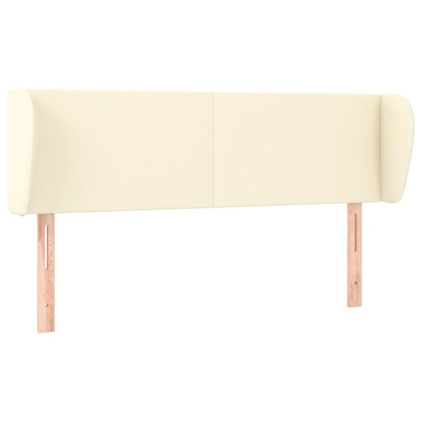 vidaXL Čelo postele typu u&scaron;&aacute;k kr&eacute;mov&eacute; 147x23x78/88 cm uměl&aacute; kůže