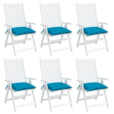 vidaXL Podušky na židli 6 ks světle modré 40 x 40 x 7 cm látka oxford