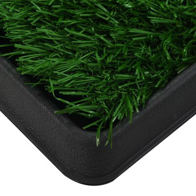 vidaXL Toaleta pro psy s nádobou a umělou trávou zelená 64x51x3 cm WC