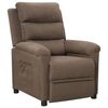 vidaXL Polohovac&iacute; křeslo taupe textil