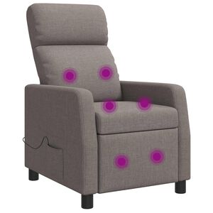 vidaXL Mas&aacute;žn&iacute; polohovac&iacute; křeslo Taupe Textil