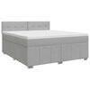 vidaXL Postel boxspring s matrac&iacute; Světle &scaron;ed&aacute; 140 x 200 cm Textil