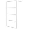 vidaXL Sprchov&aacute; z&aacute;stěna walk-in stř&iacute;brn&aacute; 100 x 195 cm čir&eacute; ESG sklo