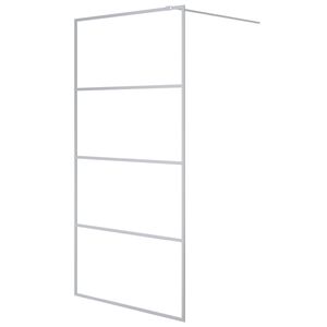 vidaXL Sprchov&aacute; z&aacute;stěna walk-in stř&iacute;brn&aacute; 100 x 195 cm čir&eacute; ESG sklo
