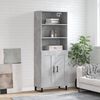 vidaXL Skř&iacute;ň highboard betonově &scaron;ed&aacute; 69,5x34x180 cm kompozitn&iacute; dřevo