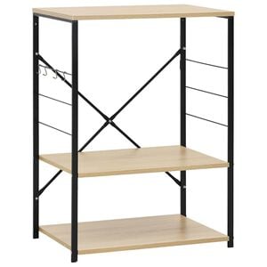 vidaXL Skř&iacute;ňka na mikrovlnku čern&aacute; a dub 60 x 39,6 x 79,5 cm kompozit