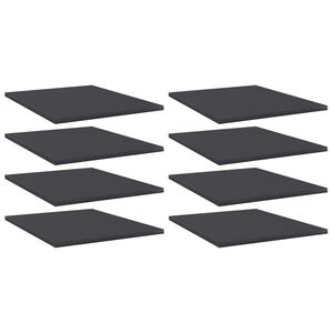 vidaXL Police na knihy 8 ks &scaron;ed&eacute; 40 x 50 x 1,5 cm kompozitn&iacute; dřevo