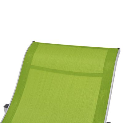 vidaXL Skládací zahradní lehátka 2 ks zelená textilen