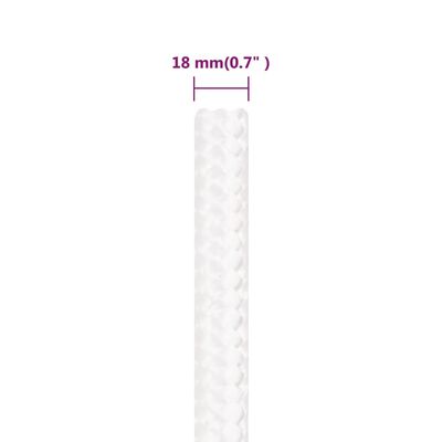vidaXL Lodní lano celobílé 18 mm 25 m polypropylen