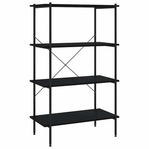 vidaXL Policov&yacute; reg&aacute;l se 4 policemi čern&yacute; 80 x 40 x 130 cm