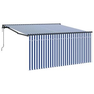 vidaXL Budsorovateln&eacute; zastře&scaron;en&iacute; Modr&aacute; a b&iacute;l&aacute; 350 x 250 cm