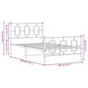 vidaXL Kovov&yacute; r&aacute;m postele s hlavov&yacute;m a nožn&iacute;m čelem b&iacute;l&yacute; 100 x 190 cm