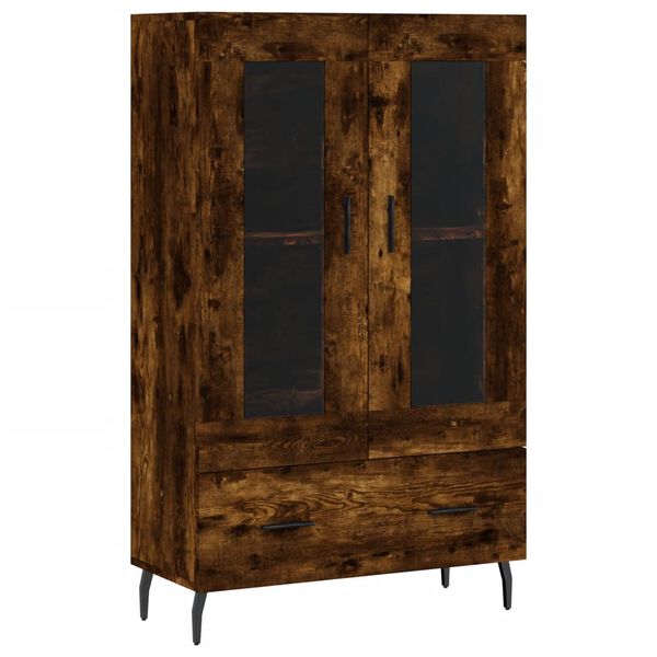 vidaXL Skř&iacute;ň highboard kouřov&yacute; dub 69,5 x 31 x 115 cm kompozitn&iacute; dřevo