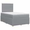vidaXL Postel boxspring s matrac&iacute; Světle &scaron;ed&aacute; 120 x 200 cm Textil