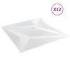 vidaXL N&aacute;stěnn&eacute; panely Hvězda 12 pcs B&iacute;l&aacute; hvězda 50 x 50 cm XPS pěna
