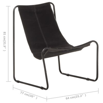 vidaXL Relaxační židle černá pravá kůže