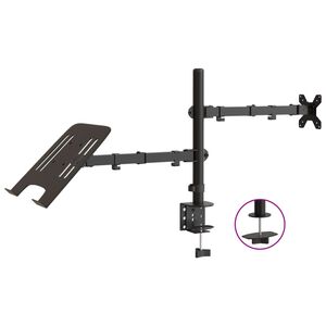 vidaXL Drž&aacute;k na monitor čern&yacute; ocel VESA 75/100 mm